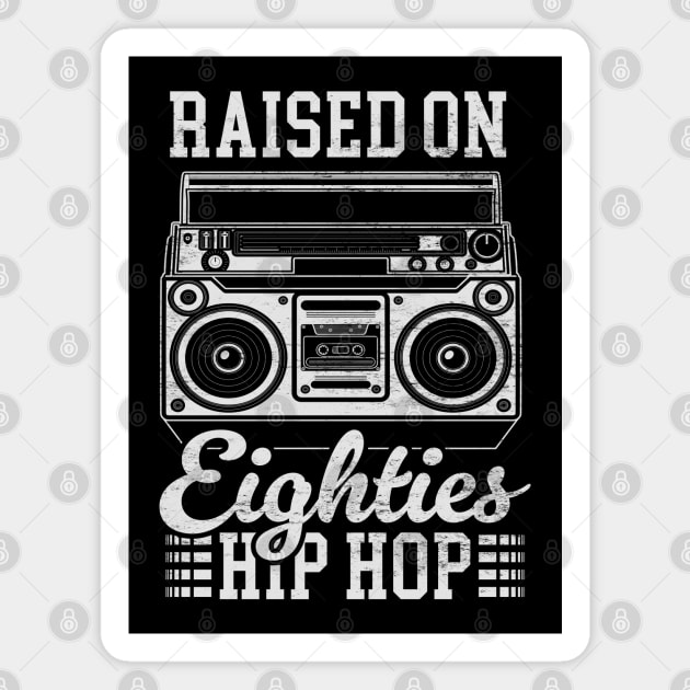 Raised on 80's Hip Hop: Funny Vintage Boom Box and Cassette Tape Magnet by TwistedCharm